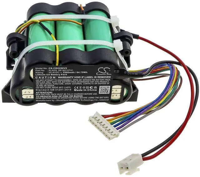 Alt view image 2 of 6 - Cameron Sino Battery for De Longhi Colombina XLR25LE.GY, Colombina XLR25LM.BL, Colombina XLR25LM.GY, XLR25LE.GY, XLR25LM.BL, XLR25LM.GY 2500mAh