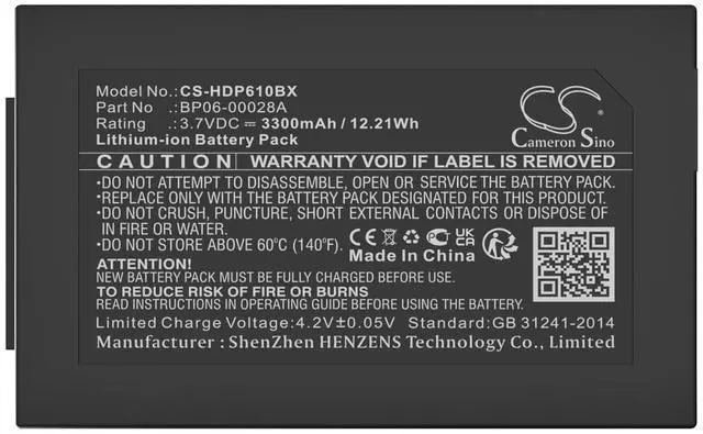Alt view image 5 of 5 - Cameron Sino Battery for Honeywell Dolphin 6100, Dolphin 6110, Dolphin 6500, ScanPal 5100; Dolphin 6000LU1, 6500, 6100 PN: 6000-BTSC, 6000-TESC, BP06-00028A, BP06-00029A 3300mAh / 12.21Wh