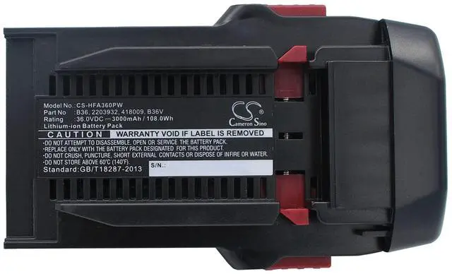 Main image of 3000mAh / 108.0Wh Replacement Battery for TE6-A Li, TE6-A36, WSR36-A PN: 2203932, 418009, B36, B36V