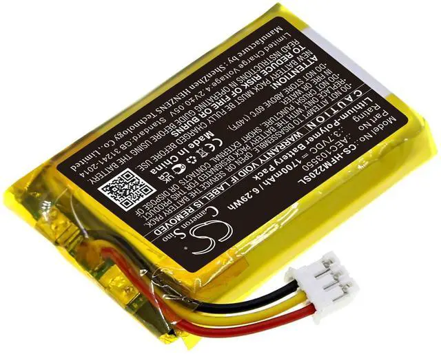 Alt view image 2 of 5 - Cameron Sino Battery for HiFiMAN R2R2000 PN:HiFiMAN AEC103550 1700mAh / 6.29Wh