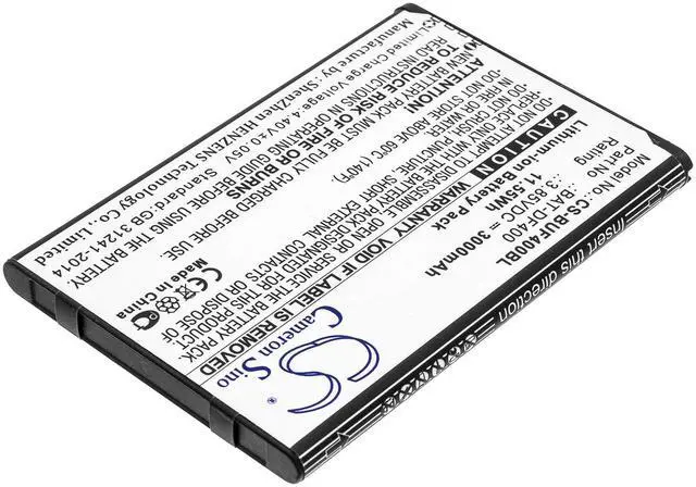 Alt view image 2 of 5 - Replacement Battery for e EF400 PN:e BAT-DF400, BAT-EF400 3000mAh / 11.55Wh