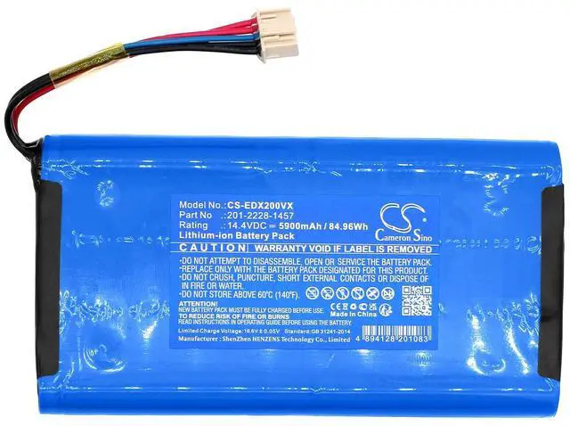 Alt view image 3 of 5 - FYIOGXG Cameron Sino Battery for Ecovacs Deebot X2 Omni, DX2OMNI PN:Ecovacs 201-2228-1457, S19-LI-144-6400 5900mAh / 84.96Wh