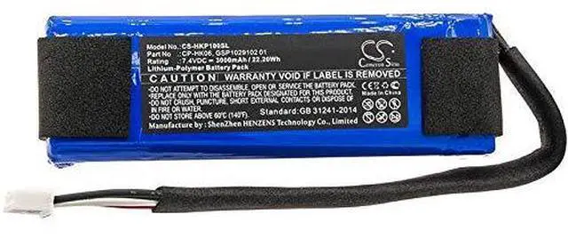 Alt view image 3 of 4 - Cameron Sino Battery for Harman/Kardon Go Play, Go Play Mini, GO+ Play PN:Harman/Kardon CP-HK06, GSP1029102 01 3000mAh / 22.20Wh