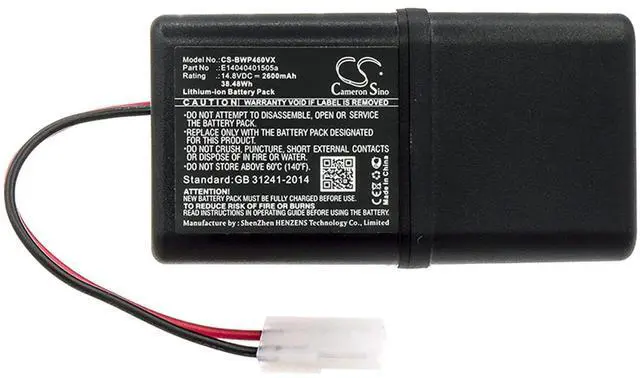 Alt view image 3 of 4 - Cameron Sino Battery for Bobsweep Bob PetHair, Junior, WJ540011, WP460011RO PN:Bobsweep E14040401505a 2600mAh / 38.48Wh