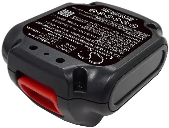 Alt view image 4 of 6 - Cameron Sino Battery for Black & Decker BDCD112, BDCD12, BDCDD12, BDCDD12K, BDCDD12KB, BLA12L-0608-1 PN:Black & Decker LBXR1512 1500mAh / 18.00Wh