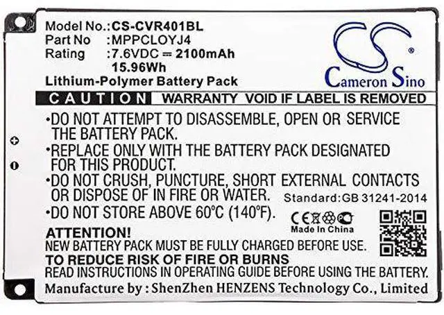 Alt view image 5 of 5 - CS Battery for Clover C401U, FLEX PN:AHA22121001, CA355772HV, MPPCLOYJ4 680mAh / 2.52Wh