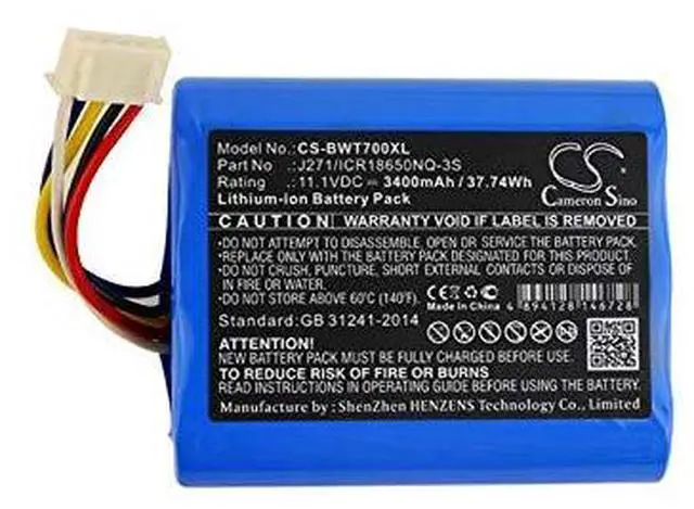 Main image of Cameron Sino Battery for Bowers & Wilkins T7 PN:Bowers & Wilkins J271/ICR18650NQ-3S 3400mAh / 37.74Wh