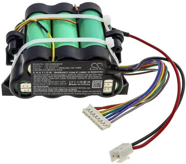 Alt view image 3 of 5 - CS Battery for XLR24LI, Colombina XLR24LI.BL PN:DeLonghi Colombina 5519210401 2500mAh / 64.75Wh