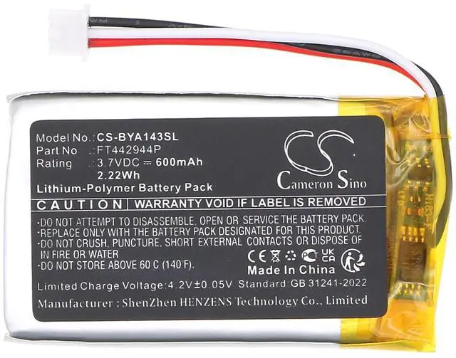 Alt view image 3 of 5 - Battery for Babymoov A014301, A014303, Babyphone Expert Care Digital, Expert Care III PN:Babymoov FT442944P 600mAh / 2.22Wh