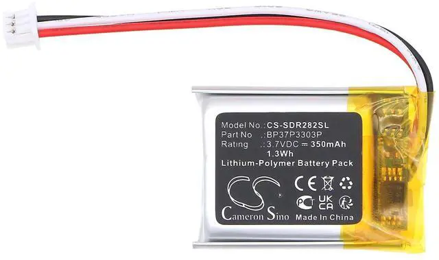 Alt view image 3 of 5 - Battery for Dogtra 280C Receiver, 282C Receiver, Trainers ARC PN:Dogtra BP37P3303P 350mAh / 1.3Wh