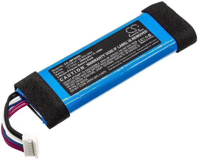 Main image of Replacement Battery for JBL Flip 3 SE, Flip 3 Stealth Edition, Flip Essential PN:JBL 02-553-3494, L0748-LF 3000mAh / 11.10Wh