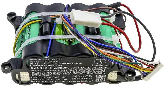Alt view image 2 of 5 - Cameron Sino Battery for DeLonghi Colombina XLR32, Colombina XLR32LED.BK, Colombina XLR32LMD.BK, Colombina XLR32LMD.W 2500mAh