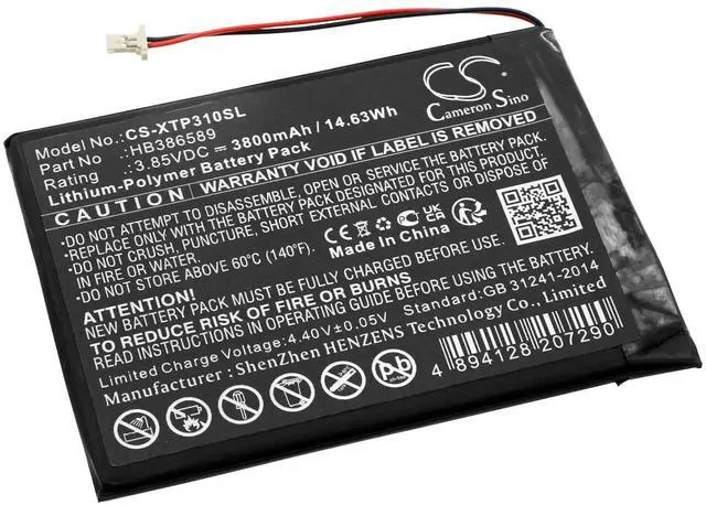 Main image of Cameron Sino Battery for XTOOL AutoProPAD LITE, AutoProPAD LITE Version Auto K, X100PAD AUTO Key Programmer Ta PN:XTOOL HB386589 3800mAh / 14.63Wh