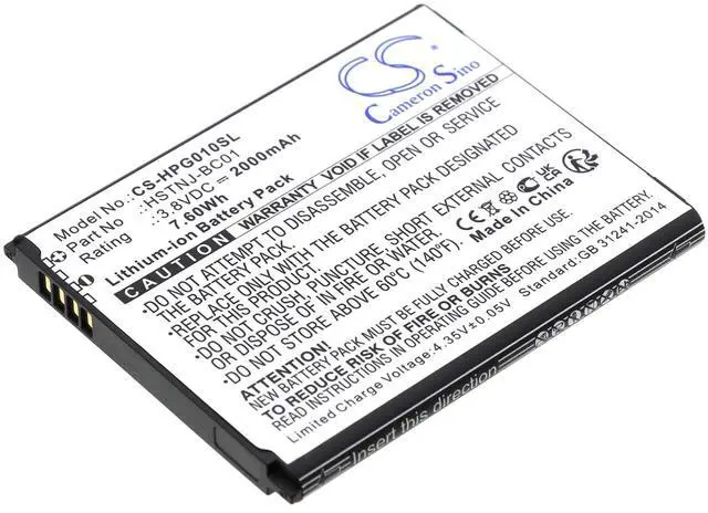 Alt view image 2 of 3 - Cameron Sino Battery for HP Prime Graphing Calculator, RMN HSTNJ-BC01 PN:HP HSTNJ-BC01 2000mAh / 7.60Wh