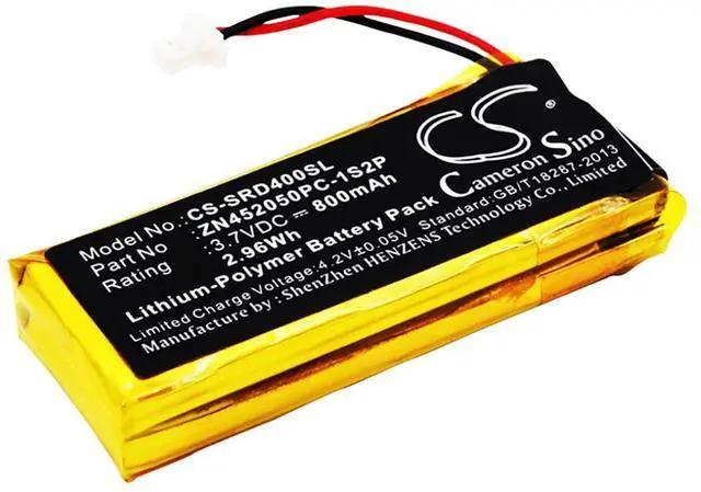 Main image of Cameron Sino Battery for Cardo G4, G9, G9x, Scala Rider G4, Scala Rider G9, Scala Rider G9x PN: BAT00002, BAT00004, WW452050-2P, ZN452050PC-1S2P 800mAh / 2.96Wh