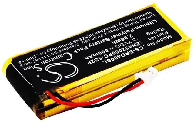 Alt view image 2 of 6 - Cameron Sino Battery for Cardo G4, G9, G9x, Scala Rider G4, Scala Rider G9, Scala Rider G9x PN: BAT00002, BAT00004, WW452050-2P, ZN452050PC-1S2P 800mAh / 2.96Wh