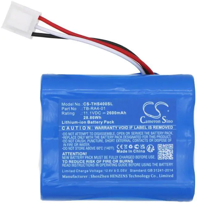 Alt view image 3 of 5 - Cameron Sino Battery for Therabody Theragun G4 Pro, Theragun G5 Pro PN:Therabody 01WQ0087-03, TB-RA4-01 2600mAh / 28.86Wh