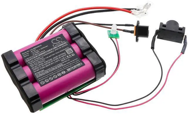 Main image of Battery for Dirt Devil BD45000, Black Lightweight Cordless Har PN:Dirt Devil BY001 2200mAh / 23.76Wh