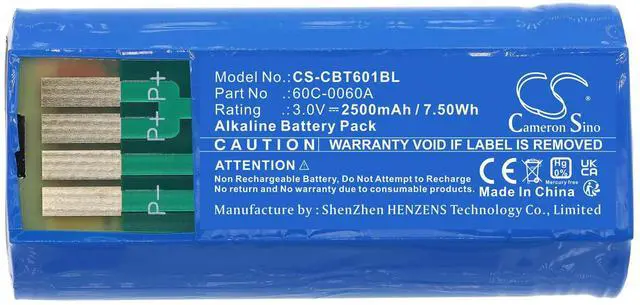 Main image of Cameron Sino Battery for Cattron Theimeg 70C0003KIT, 70C-0003KIT-C PN:Cattron Theimeg 60C-0060A 2500mAh / 7.50Wh