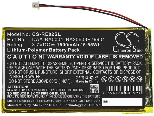 Alt view image 3 of 5 - Cameron Sino Battery for Creative DAP-HD0014, Labs Nomad Jukebox ZenTouch, Zen Touch 20GB, Zen Touch 40GB PN:Creative BA20603R79901, DAA-BA0004 1700mAh