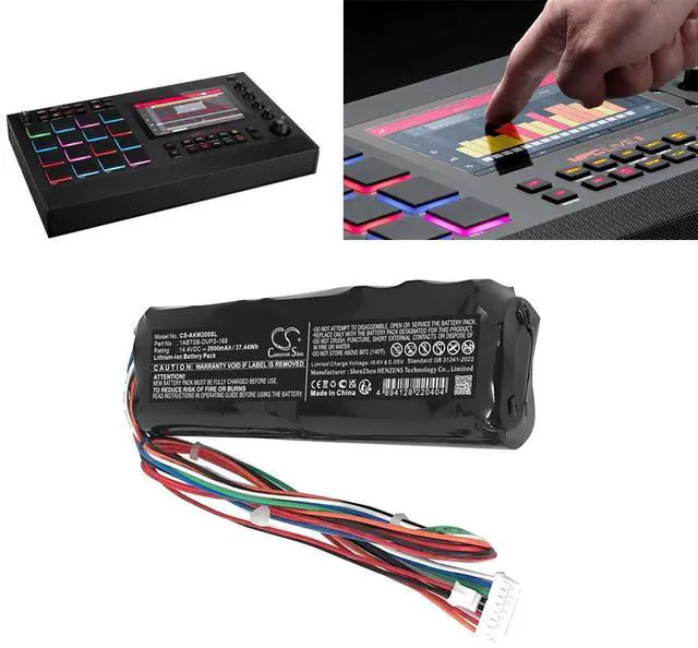 Main image of Battery for AKAI LIVE II, MPC Live, MPC Live MK2 PN:AKAI 1ABTSB-DUPS-168, BT4-YH001L 2600mAh / 37.44Wh