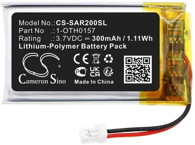 Alt view image 5 of 5 - Cameron Sino Battery for Samson Micro AR2 receiver, Swar2 Airline PN:Samson 1-OTH0157 300mAh / 1.11Wh
