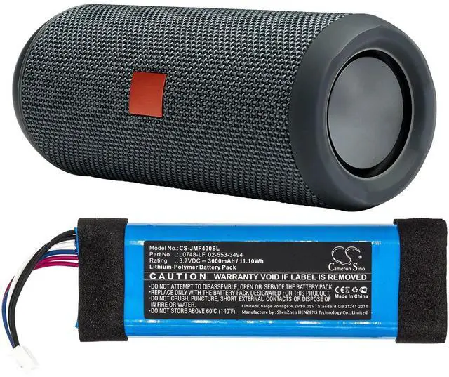 Main image of Cameron Sino Battery for JBL Flip 3 SE, Flip 3 Stealth Edition, Flip Essential PN:JBL 02-553-3494, L0748-LF 3000mAh / 11.10Wh