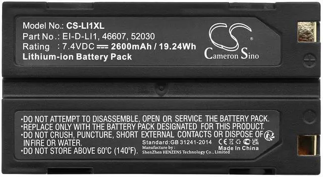 Alt view image 5 of 5 - CS Battery for Trimble R8, R8 Model 2 Receiver, R8 Model 3 Receiver, R8 Receiver, SPS780 Receiver, SPS880 Receiver, SPS881 Receiver, SPS882 Receiver, SPS985 Receiver, TR-R8 2600mAh