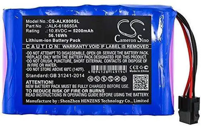Main image of Cameron Sino Battery for Eloik ALK-80, ALK-88, ALK-88A, HH-88 PN:Eloik ALK-618650A 5200mAh / 56.16Wh