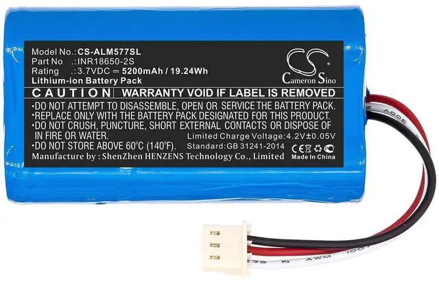 Alt view image 3 of 5 - Cameron Sino Battery for Altec Lansing iMW577, iMW577-AB PN:Altec Lansing INR18650-2S 5200mAh / 19.24Wh