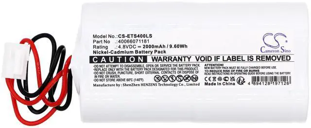 Alt view image 3 of 4 - Cameron Sino Battery for Eaton CEAG lamp, SV EURO 4 LED, SV EURO 4L LED PN:Eaton 40066071181 2000mAh / 9.60Wh