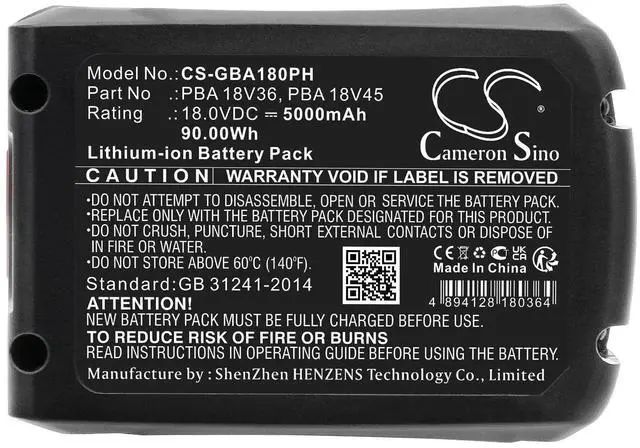 Alt view image 5 of 5 - Cameron Sino Battery for 14600-20, 14600-55, 14732-20, 14732-55, 14770-20, 14770-55, 14800-2, 14800-31, 14800-5, 14800-55, 14890-20, 14890-55 5000mAh