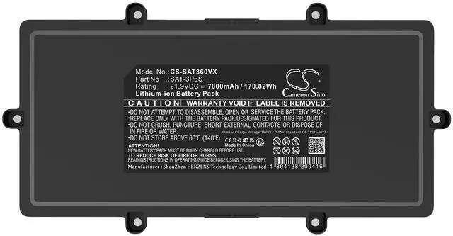 Alt view image 5 of 5 - Battery for Seauto SAT-3P6S, Smart Robotic Pool Cleaner PN:Seauto SAT-3P6S 7800mAh / 170.82Wh