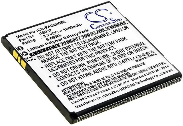Main image of Cameron Sino Battery for Pax D200, D200T, IS275 PN:Pax IS057 1800mAh / 6.66Wh