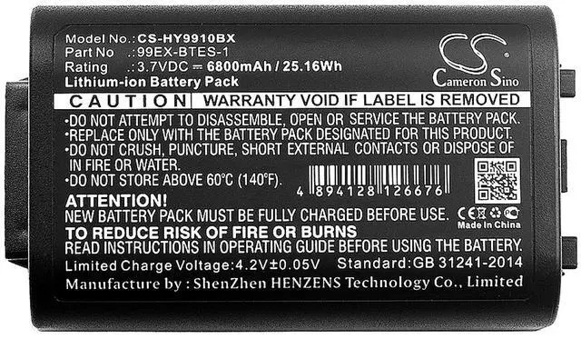 Alt view image 5 of 5 - Cameron Sino Battery for Honeywell 99EXhc, 99GX, Dolphin 99EX, Dolphin 99EX-BTEC, Dolphin 99EX 99EXhc 99GX 99EX-BTEC PN:Honeywell 99EX-BTEC-1, 99EX-BTES-1 6800mAh / 25.16Wh