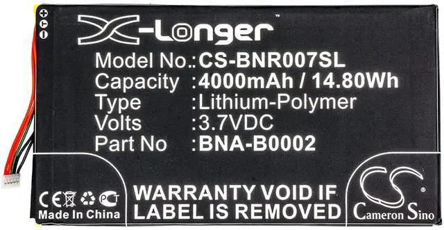 Main image of Cameron Sino Battery for Barnes & Noble BNRV400, BNTV400, NOOK HD 7 tablet PN:Barnes & Noble BNA-B0002, L83-4977-266-01-4 4000mAh