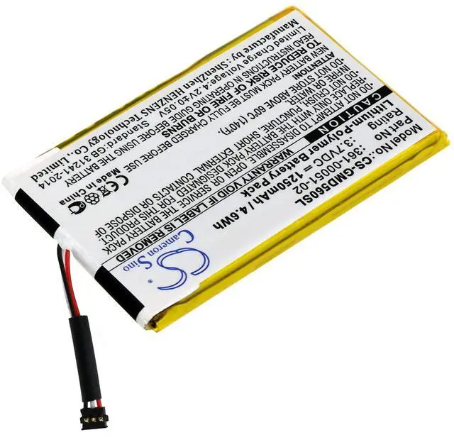 Alt view image 2 of 5 - Replacement Battery for Dezl 560LMT, Dezl 560LT, Dezl 650LM, nuvi 52LM 5'', SAT NAV PN: 361-00051-02 1250mAh / 4.63Wh