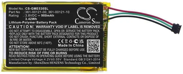 Alt view image 3 of 5 - Cameron Sino Battery for Edge 530, Edge 830 PN: 361-00121-00, 361-00121-10 900mAh / 3.42Wh