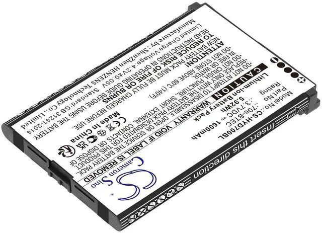 Alt view image 2 of 5 - Cameron Sino Battery for Honeywell Captuvo SL42 Sled, Dolphin 60s, Dolphin 70e, Dolphin 75e, Healthcare Sled PN:Honeywell 60S-BATT-1, 70e-BTEC, BAT-EXTENDED-01 1600mAh