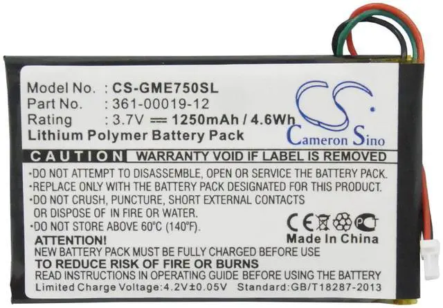 Alt view image 5 of 5 - 1250mAh / 4.63Wh Battery for Garmin Edge 605, Edge 705 PN:Garmin 361-00019-12