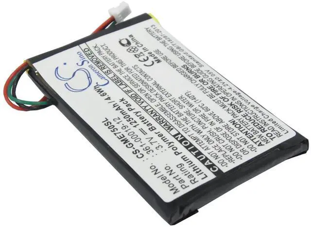 Alt view image 2 of 5 - 1250mAh / 4.63Wh Battery for Garmin Edge 605, Edge 705 PN:Garmin 361-00019-12