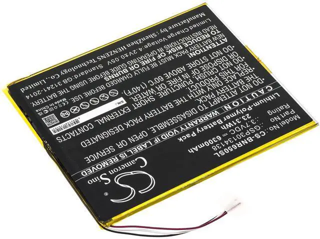 Alt view image 2 of 5 - Cameron Sino Battery for Barnes & Noble BNTV650, Nook 10.1 PN:Barnes & Noble GSP30134138 6300mAh / 23.94Wh