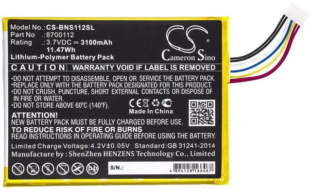 Alt view image 3 of 6 - Cameron Sino Battery for Bang & Olufsen BeoSound Moment PN:Bang & Olufsen 8700112 3100mAh / 11.47Wh
