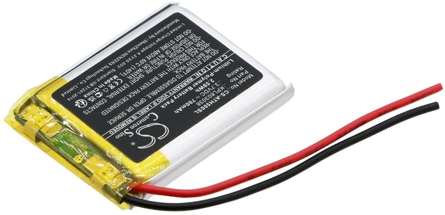 Alt view image 2 of 4 - Cameron Sino Battery for Audio-Technica ATH-AR5BT PN:Audio-Technica KPL603038 700mAh / 2.59Wh