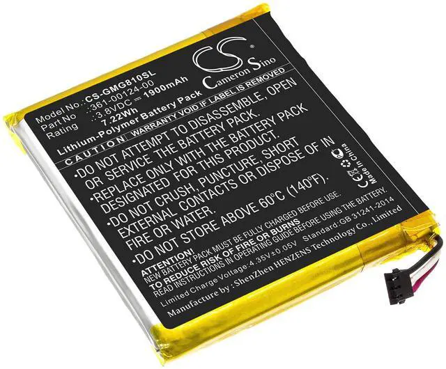 Main image of Cameron Sino Battery for Approach G80 PN: 361-00124-00 1900mAh / 7.22Wh