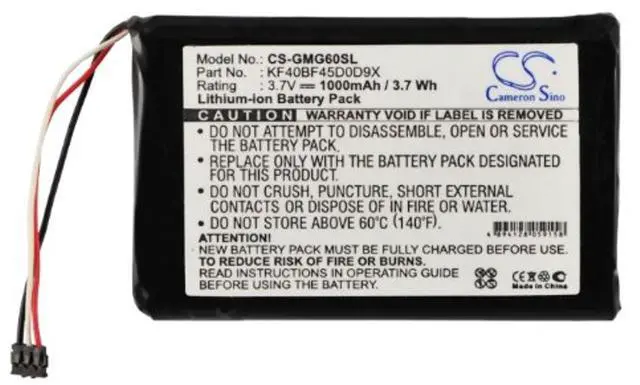 Alt view image 5 of 5 - 1000mAh / 3.70Wh Battery for Garmin Approach G6 PN:Garmin KF40BF45D0D9X