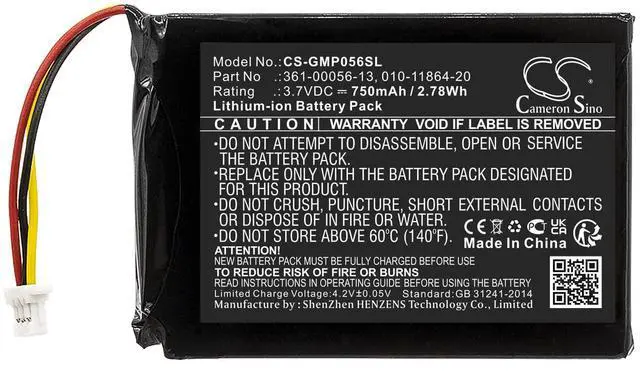 Main image of Cameron Sino Battery for Garmin Sport PRO Handheld Transmitter PN:Garmin 010-11864-20, 361-00056-13 750mAh / 2.78Wh