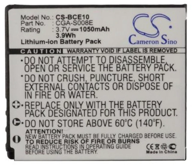Alt view image 5 of 5 - 1050mAh/3.9Wh Battery for C-LUX 2, C-LUX 3 PN: BP-DC6, BP-DC6-E, BP-DC6-J, BP-DC6-U