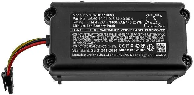 Alt view image 3 of 5 - Cameron Sino Battery for Blaupunkt BPK-VCBB1XE, BPK-VCBB1XPW+, BPK-VCBB1XS, XEASY, XPOWER+, XSMART PN:Blaupunkt 6.60.40.04-0, 6.60.40.05-0 3000mAh / 43.20Wh