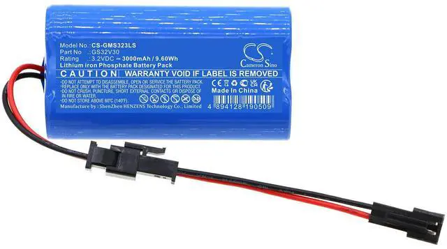 Alt view image 3 of 5 - Cameron Sino Battery for Gama Sonic 97K012, GS-103, GS-104, GS-109F-B, GS-109S-B, GS-94, GS-94B, GS-97F-GE, GS-97N PN:Gama Sonic GS32V30 3000mAh / 9.60Wh
